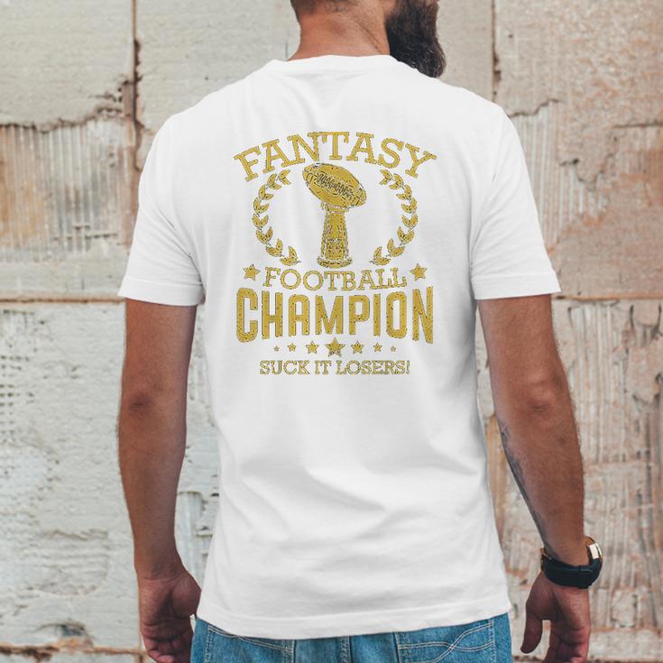 Fantasy Football Funny Champ Champion Draft Mens Back Print T-shirt Funny Gifts