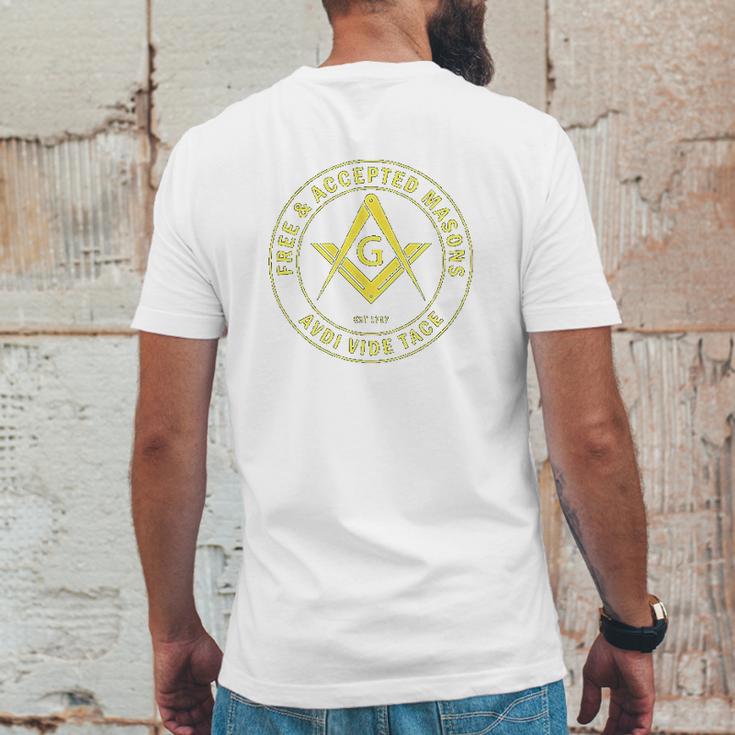 Free Accepted Masons Mens Back Print T-shirt Funny Gifts