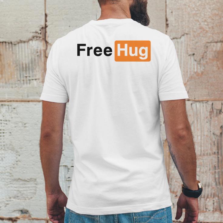 Free Hug Pornhub Logo Parody Mens Back Print T-shirt Funny Gifts