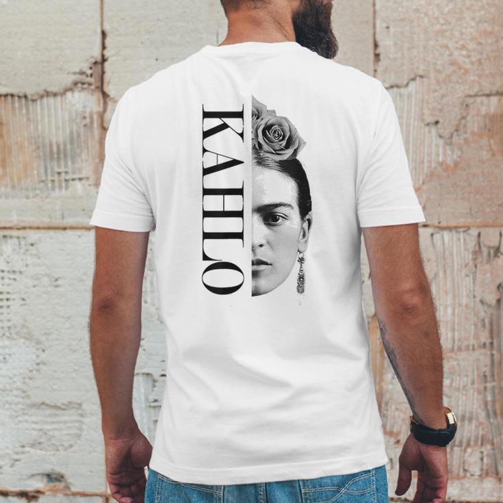 Frida Kahlo Portrait Retro Mens Back Print T-shirt Funny Gifts