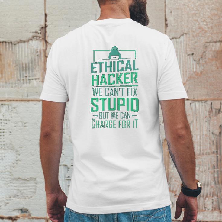 Funny Computer Hacker Cybersecurity Ethical Hacker Code Gift Mens Back Print T-shirt Funny Gifts