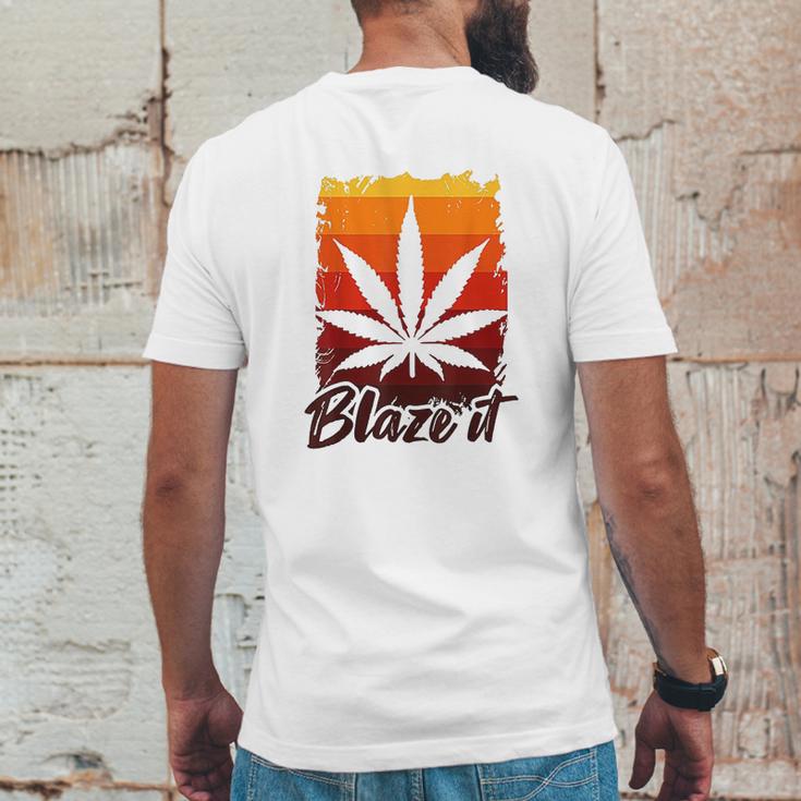 Funny Marijuana For Men Blaze It Mens Back Print T-shirt Funny Gifts