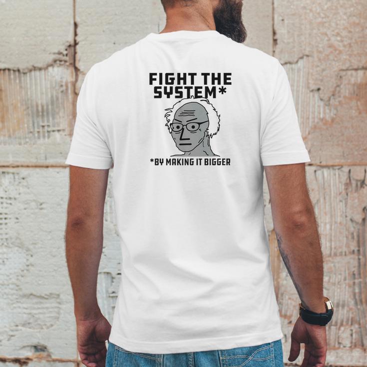 Funny Npc Meme Democrat Socialist Bernie Sanders Mens Back Print T-shirt Funny Gifts