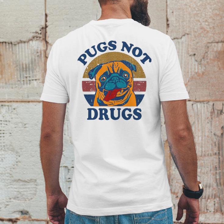 Funny Pugs Not Drugs For Pug Lovers Mens Back Print T-shirt Funny Gifts