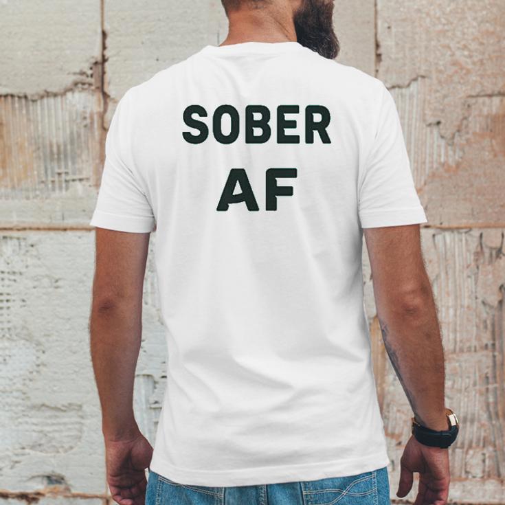 Funny Soft Sober Af Mens Back Print T-shirt Funny Gifts