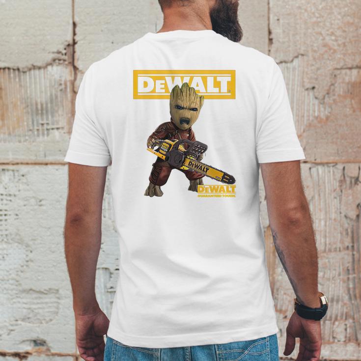 Groot With Logo Dewalt Shirt Mens Back Print T-shirt Funny Gifts