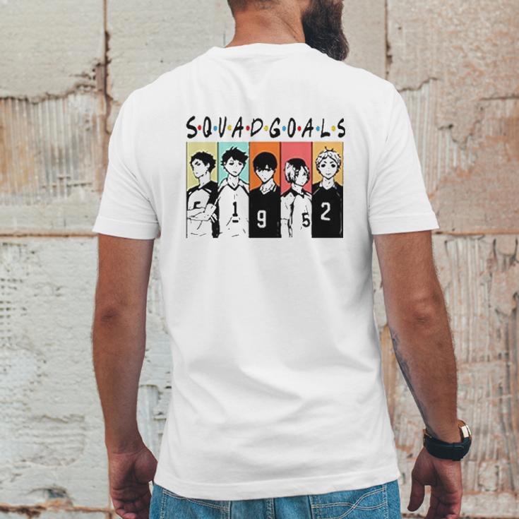 Haikyuu Squad Goals Gift Mens Back Print T-shirt Funny Gifts