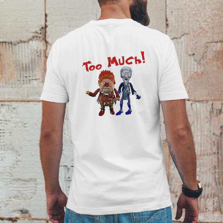 Heat Miser And Snow Miser From The Year Without A Santa Claus Mens Back Print T-shirt Funny Gifts