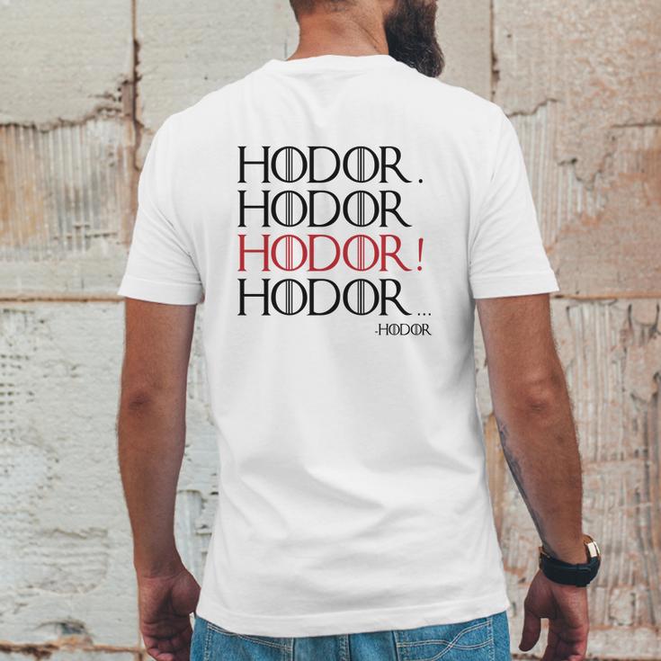 Hodor Hodor Mens Back Print T-shirt Funny Gifts