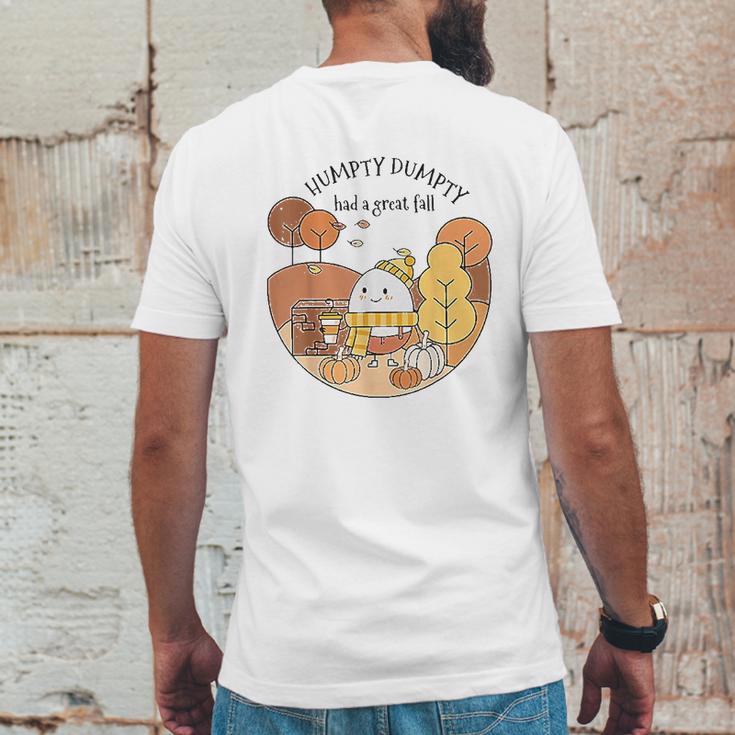 Humpty Dumpty Had A Great Fall Happy Day Mens Back Print T-shirt Funny Gifts