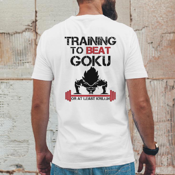 Interesting Vegetatraining To Beat Goku Or At Least Krillin Mens Back Print T-shirt Funny Gifts