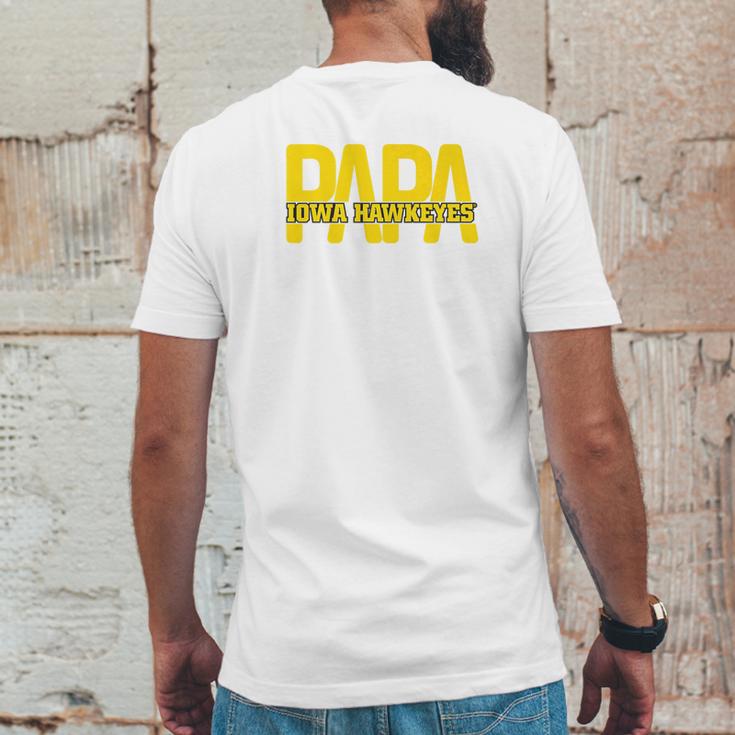 Iowa Hawkeyes Papa Hawkeyes Apparel Mens Back Print T-shirt Funny Gifts