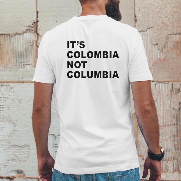 Its Colombia Not Columbia Mens Back Print T-shirt Funny Gifts