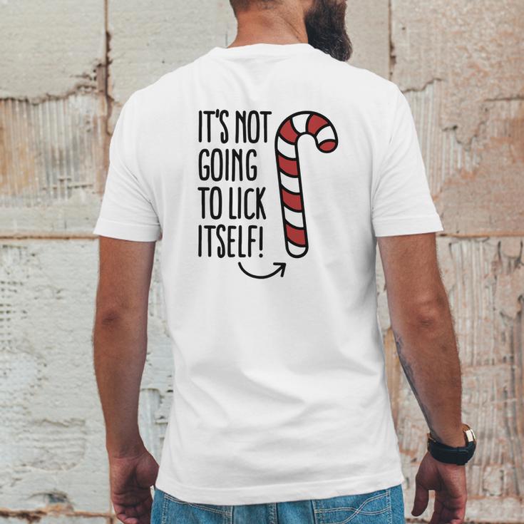 It’S Not Going To Lick Itself Candy Cane Mens Back Print T-shirt Funny Gifts