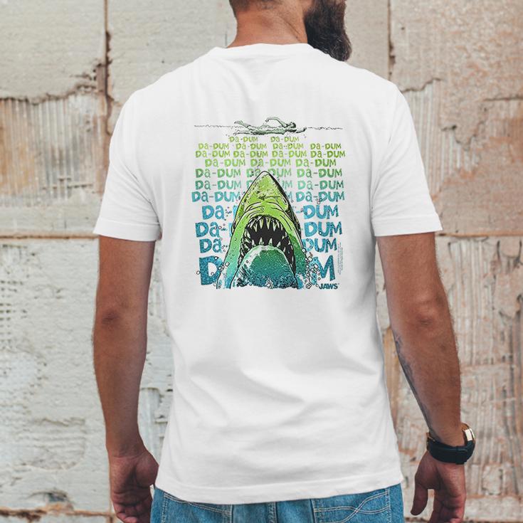 Jaws Shark Movie Dadum Theme Song Mens Back Print T-shirt Funny Gifts