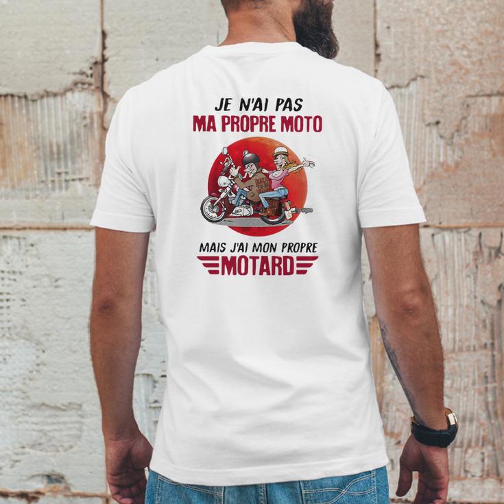 Je Nai Pas Ma Propre Moto Mais Jai Mon Propre Motard Moon Mens Back Print T-shirt Funny Gifts