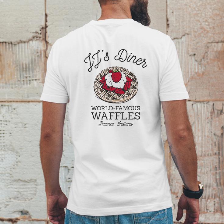 Jjs Diner Leslie Worlds Best Waffles Tv Show Mens Back Print T-shirt Funny Gifts