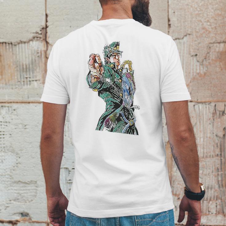 Jojos Bizarre Adventure Jotaro Kujo Mens Back Print T-shirt Funny Gifts