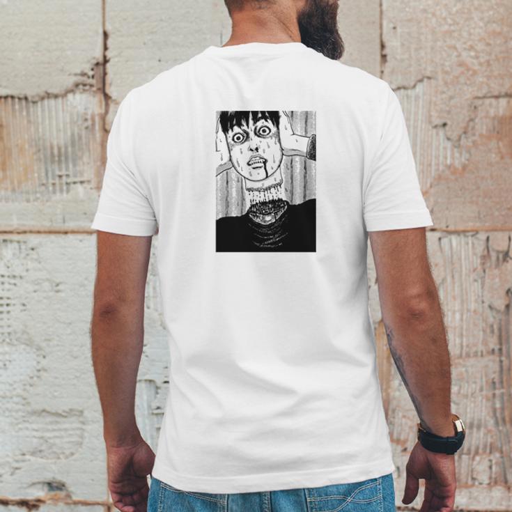 Junji Ito Tomio Head Mens Back Print T-shirt Funny Gifts