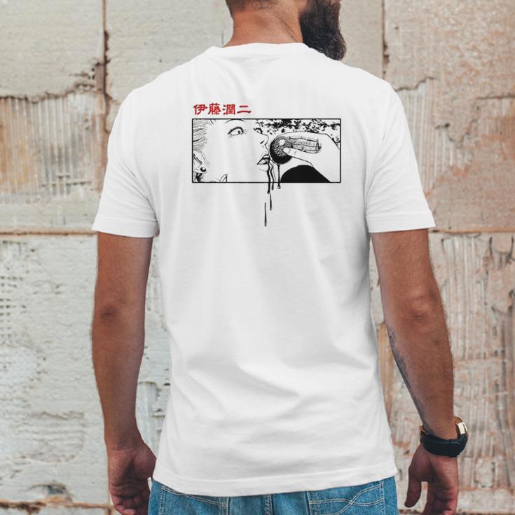 Junji Ito Woman Eating Globule Mens Back Print T-shirt Funny Gifts