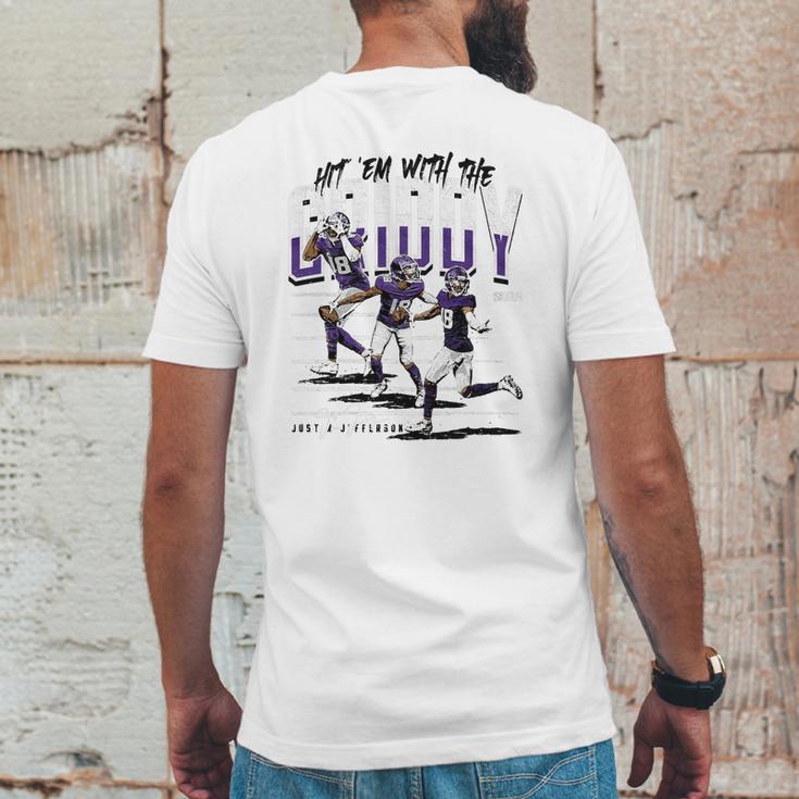 Justin Jefferson Griddy Dance Mens Back Print T-shirt Funny Gifts