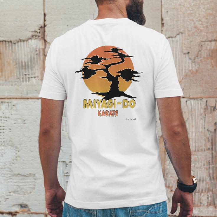 Karate Kid Miyagi Do Banzai Tree Sunset Mens Back Print T-shirt Funny Gifts