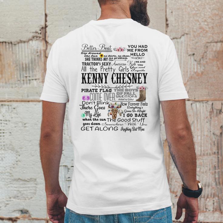 Kenny Chesney Lyrics Tshirt Raglan Music Lyrics Mens Back Print T-shirt Funny Gifts