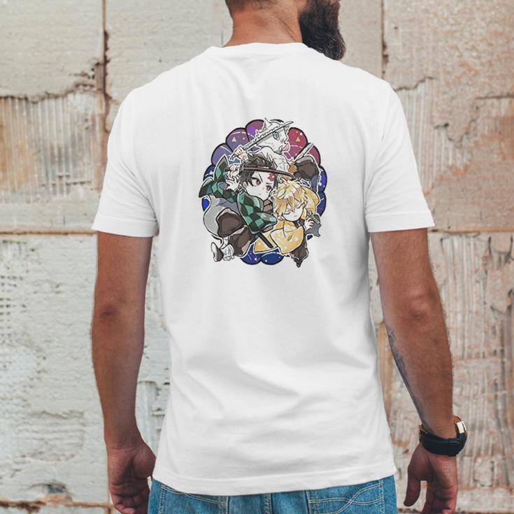 Kimetsu No Yaiba Demon Slayer Doodle Mens Back Print T-shirt Funny Gifts