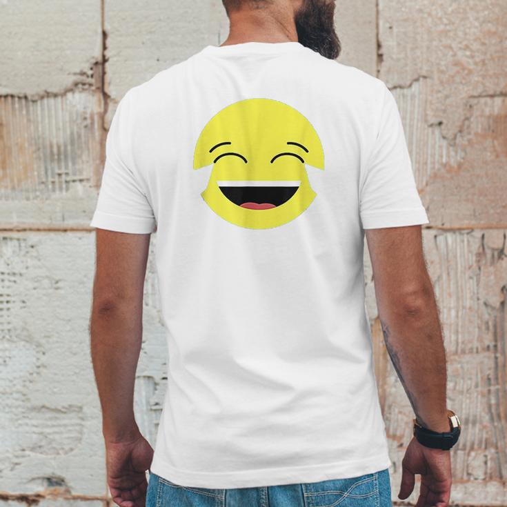 Laughing Tears Emojis Cute Happy Laugh Face Gift Mens Back Print T-shirt Funny Gifts