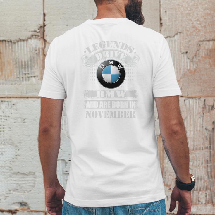 Legends Drive Bmw And Are Born In November Mens Back Print T-shirt Funny Gifts