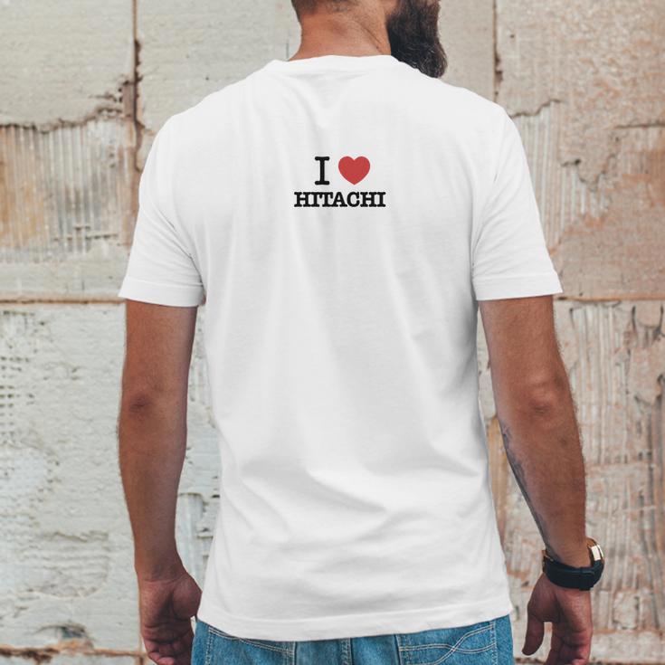 I Love Hitachi Mens Back Print T-shirt Funny Gifts