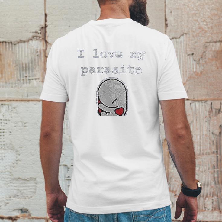 I Love My Parasite Mens Back Print T-shirt Funny Gifts