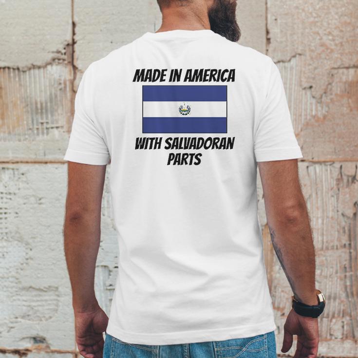 Made In America With Salvadoran Parts Mens Back Print T-shirt Funny Gifts