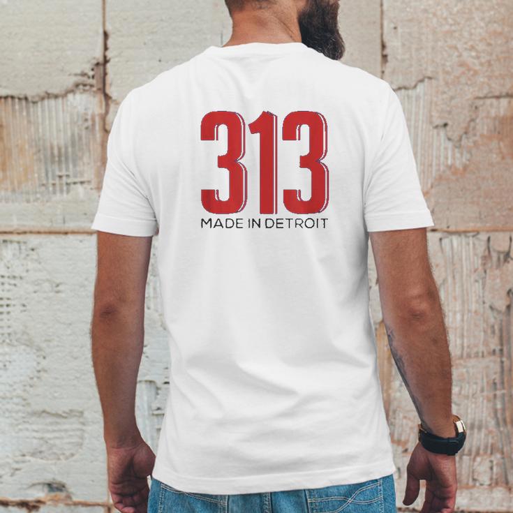 Made In Detroit 313 Area Code Pride Mens Back Print T-shirt Funny Gifts