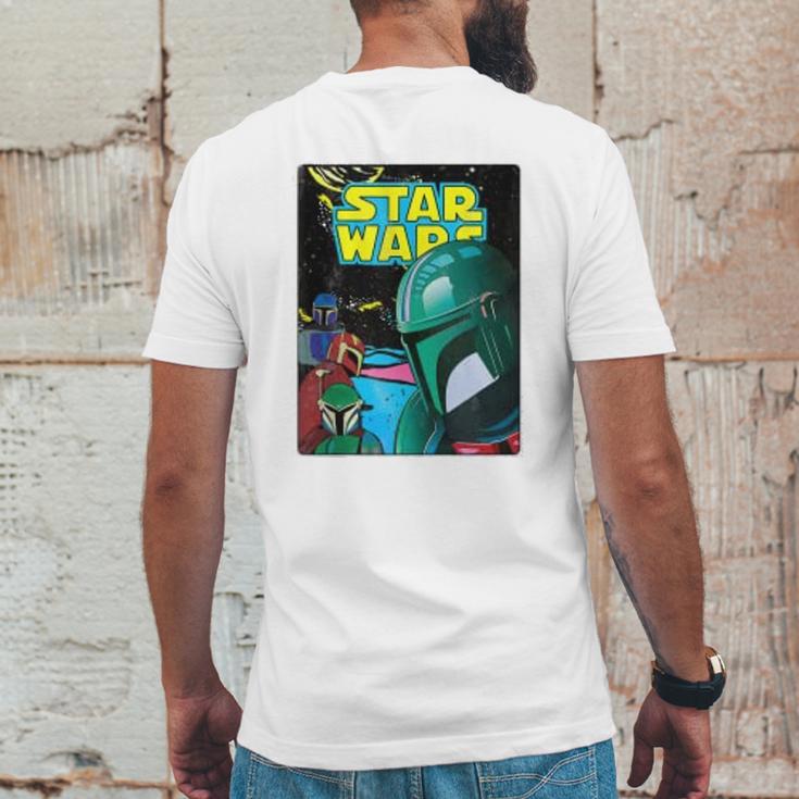 The Mandalorian Retro Comic Mens Back Print T-shirt Funny Gifts