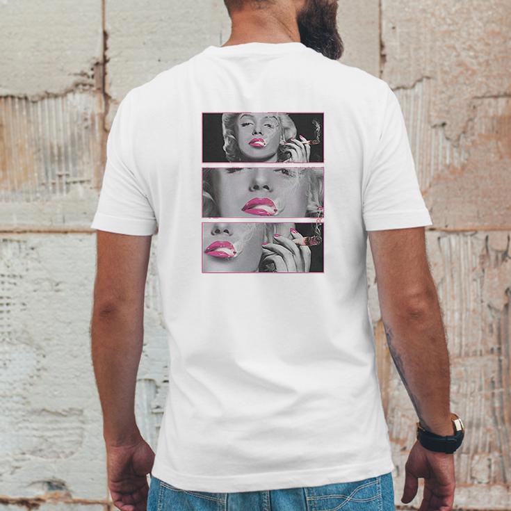 Marilyn With Blunt Mens Back Print T-shirt Funny Gifts