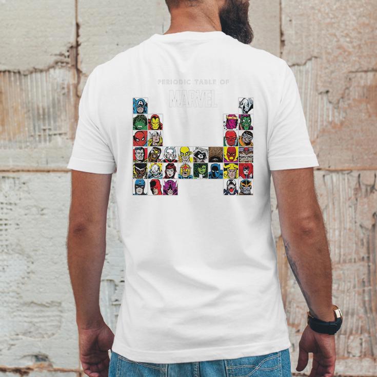 Marvel Periodic Table Of Heroes & Villains Retro T-Shirt Mens Back Print T-shirt Funny Gifts