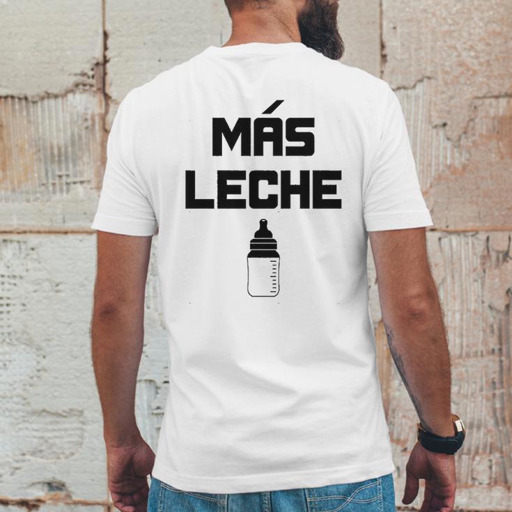 Mas Leche Spanish More Milk Mens Back Print T-shirt Funny Gifts