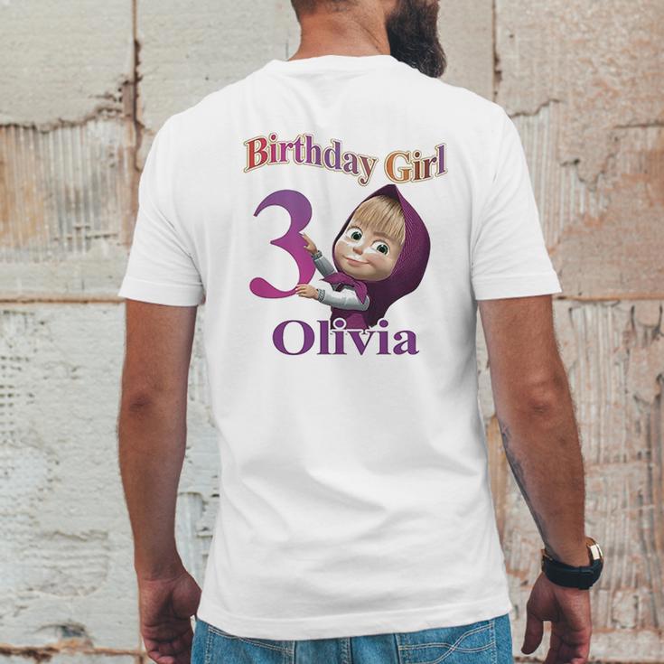 Masha And Bear Birthday Masha And Bear Family Birthday Masha Birthday Masha Party Masha And Bear Party Mens Back Print T-shirt Funny Gifts