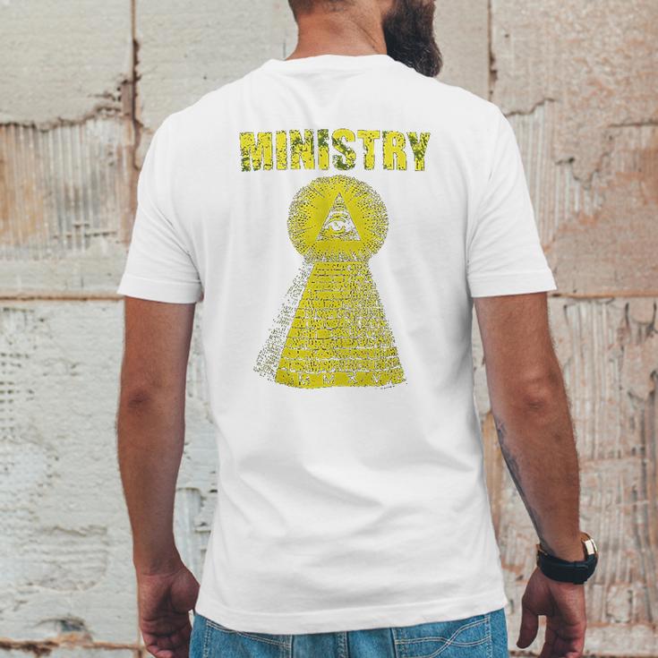 Ministry Mens Pyramid Mens Back Print T-shirt Funny Gifts