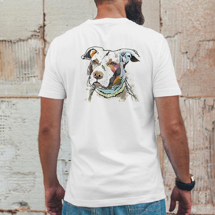 The Mountain Pet Pitbull Cotton Paper Pitbull Mens Back Print T-shirt Funny Gifts