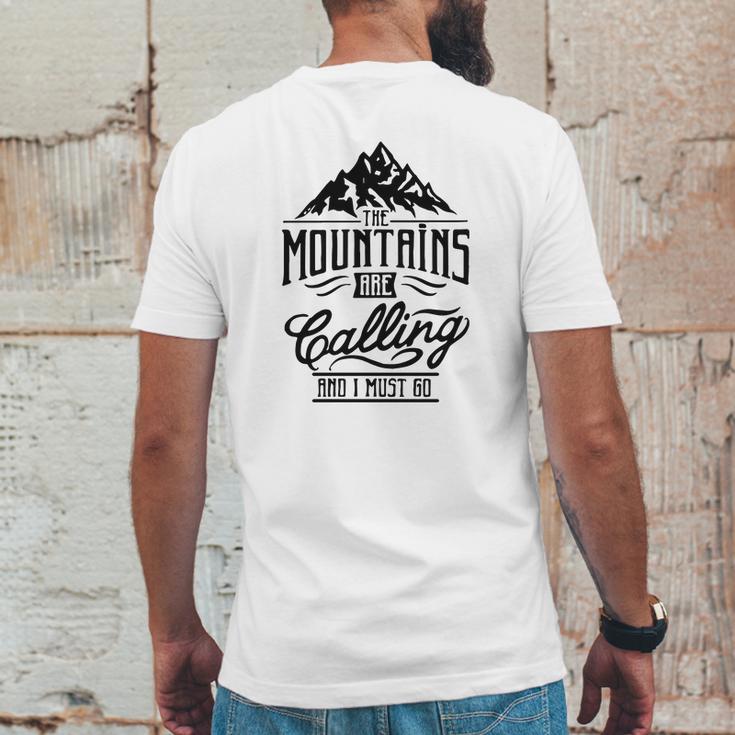 Mountains Calling - Mountains Climb - Mountaineering T-Shirt Mens Back Print T-shirt Funny Gifts