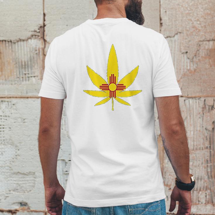 New Mexico Cannabis State Flag Mens Back Print T-shirt Funny Gifts