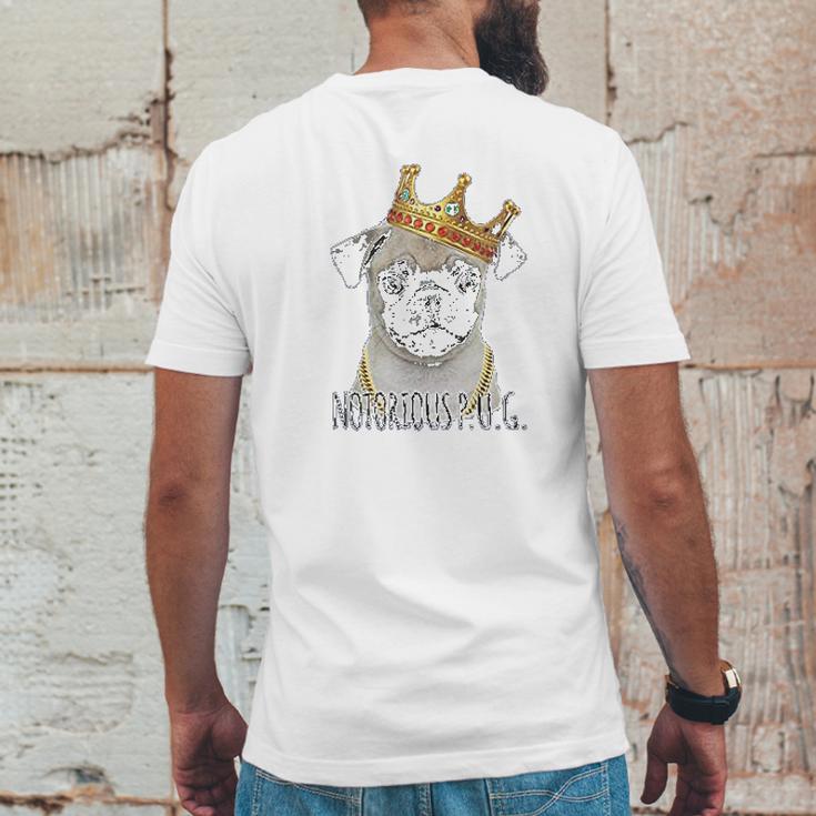 Notorious Pug Biggie Pug Life Mens Back Print T-shirt Funny Gifts