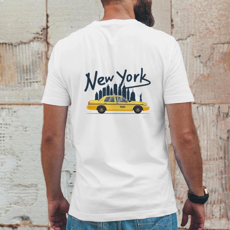 Nyc New York Yellow Cab Taxi Gift Souvenir Mens Back Print T-shirt Funny Gifts