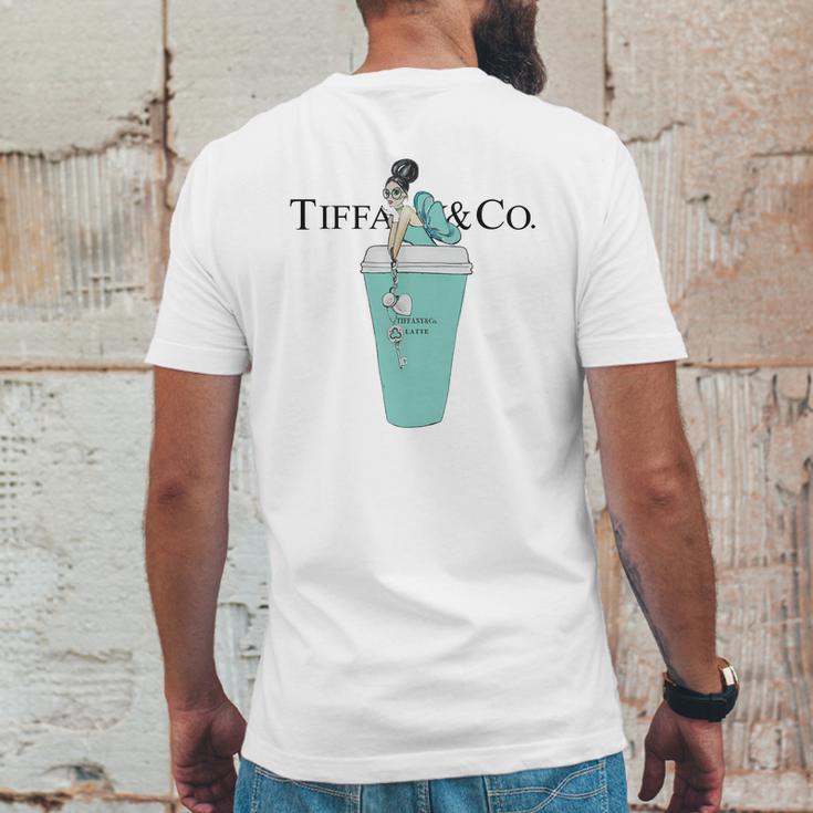 Official Tiffany And Co Latte Shirt Mens Back Print T-shirt Funny Gifts