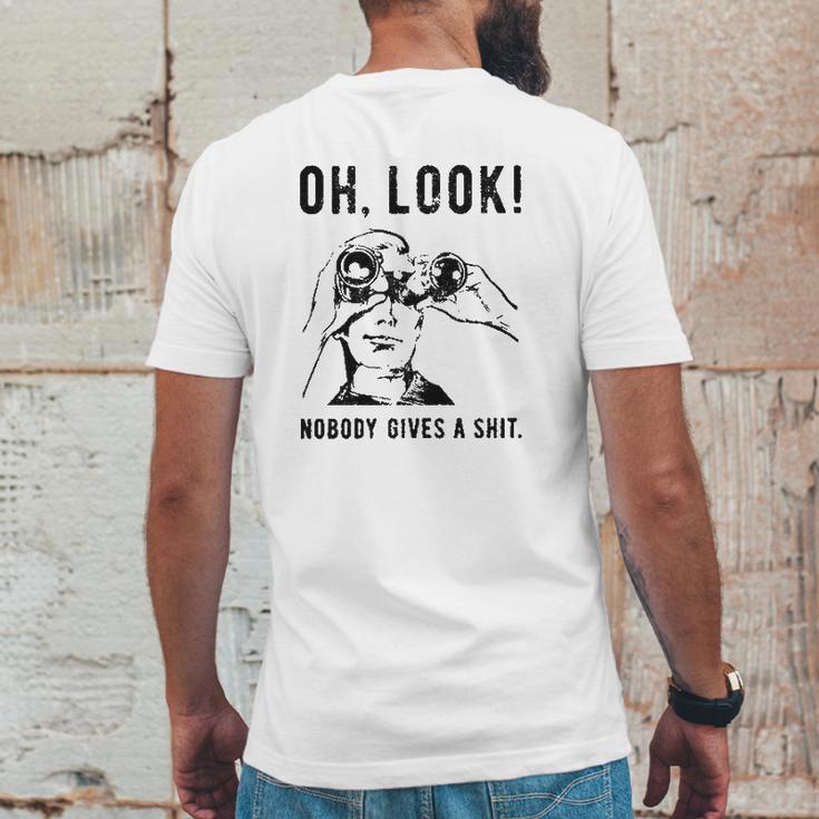 Oh Look Nobody Gives A Shit Special 2022 Gift Mens Back Print T-shirt Funny Gifts