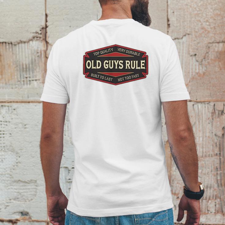 Old Guys Rule Built To Last Gravel Mens Back Print T-shirt Funny Gifts