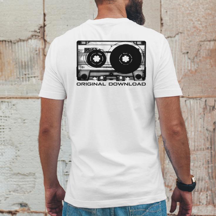 Original Download Retro Cassette Tape Music Mens Back Print T-shirt Funny Gifts