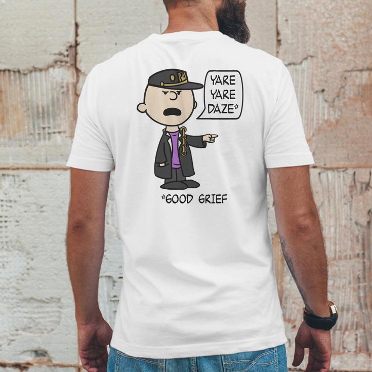 Peanuts Bizarre Adventure Mens Back Print T-shirt Funny Gifts